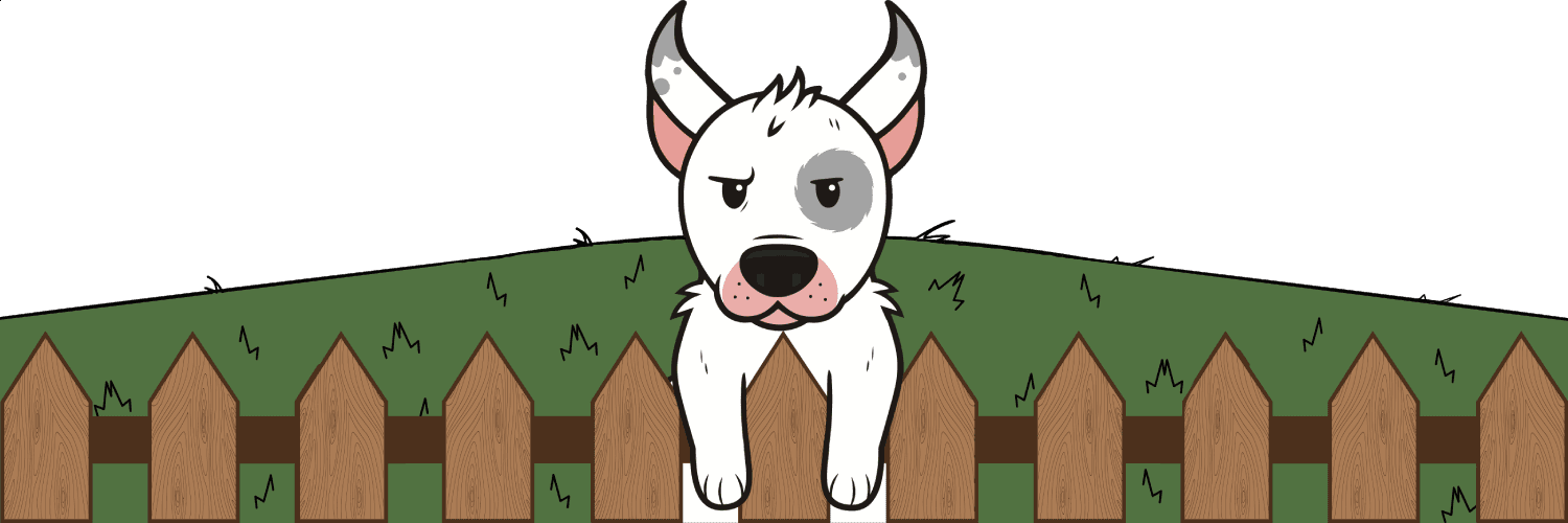 Charlie Bull Peeking Over Fence